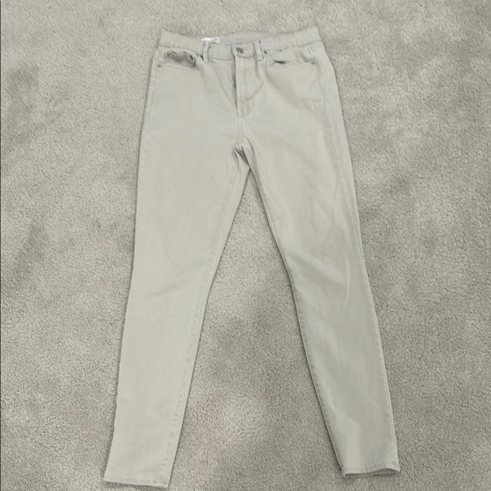 Women's Gray/Cream Gap 1969 High Rise Skinny Jeans